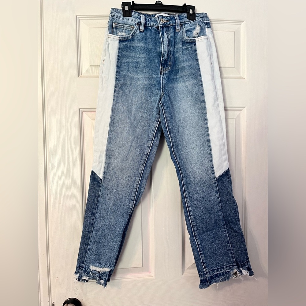 Blue and white blue jeans